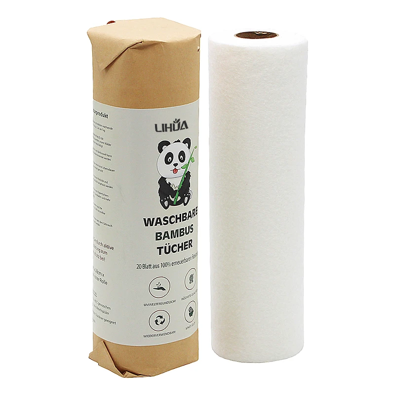 

Hot Sale Bamboo Customized Paper Towel For Sale Nonwoven Tablecloth in Roll