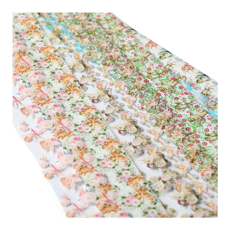 

10pcs/set Flower Angel Pattern Nail Foils Spring Summer Transfer Sticker Nail Art Decorations