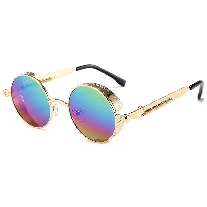 

DCOPTICAL New Arrival Retro Steam Punk Round Metal Luxury Designer Shades Fashion Vintage sunglasses