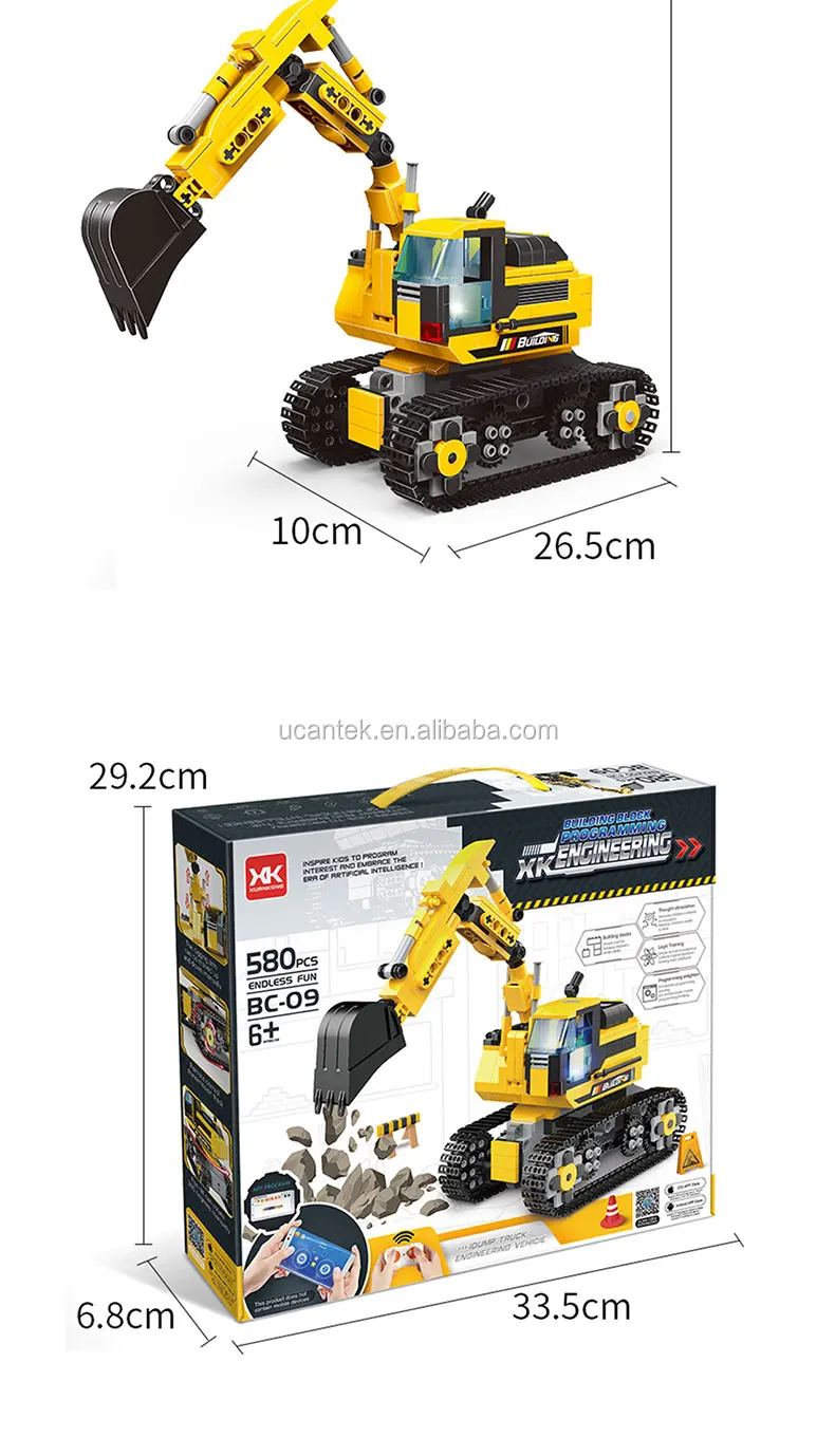 580 шт. стволовых программируемый Электрический строительный блок  экскаватор игрушки 2,4G удаленное управление с помощью приложения  инженерной автомобиля комплекты для детей| Alibaba.com