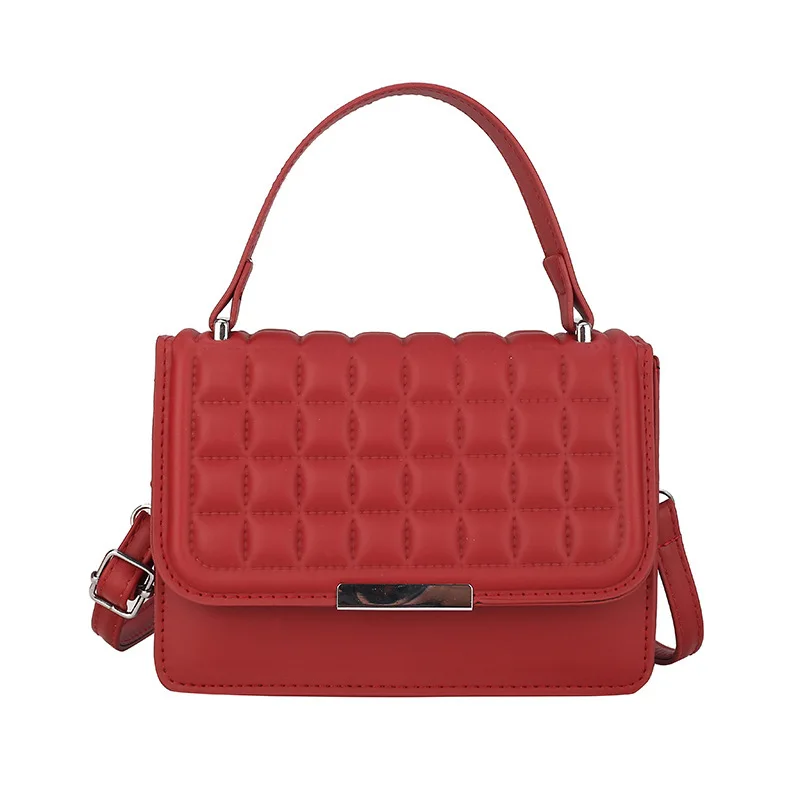 

Lady fashion handbag bag Contrast simple small square bag 2021 new summer fashion women's bag leisure Single Shoulder Messenger, Customizable