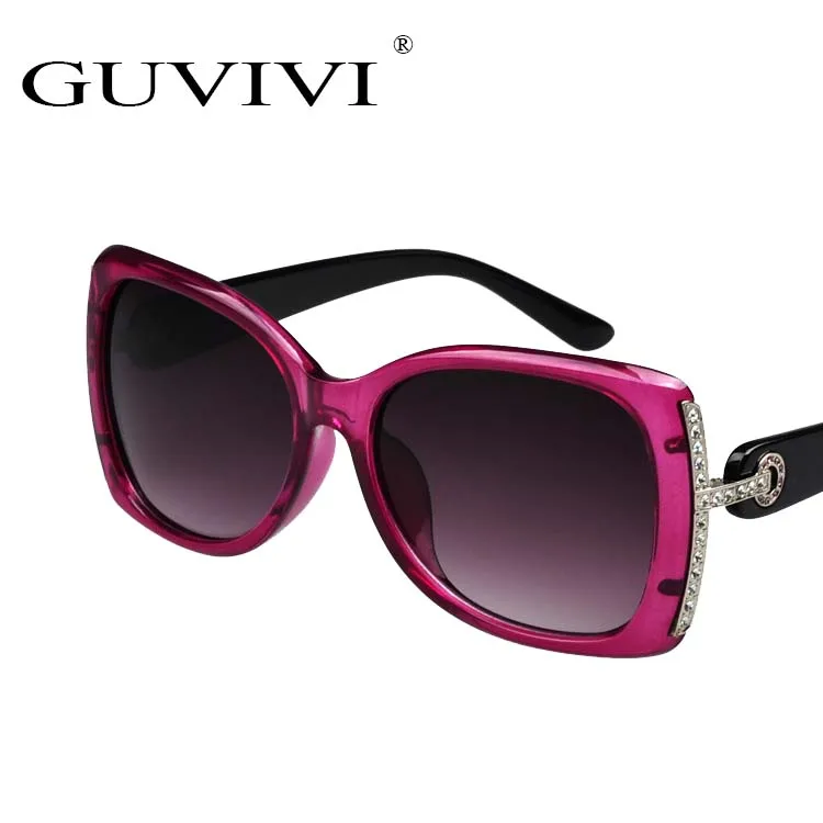 

GUVIVI FDA&CE Trendy 2019Fashion sunglasses women Rhinestones Big frame Sunglasses square