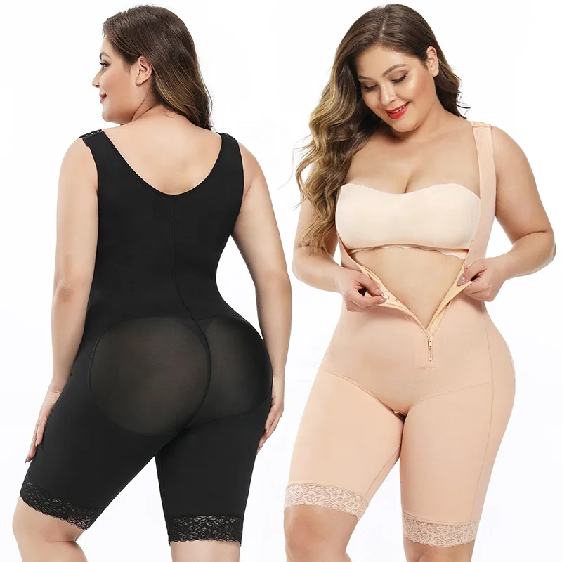 

Custom updated fabric women slimming girdle plus size shapewear fajas colombianas shaper, Balck, nude