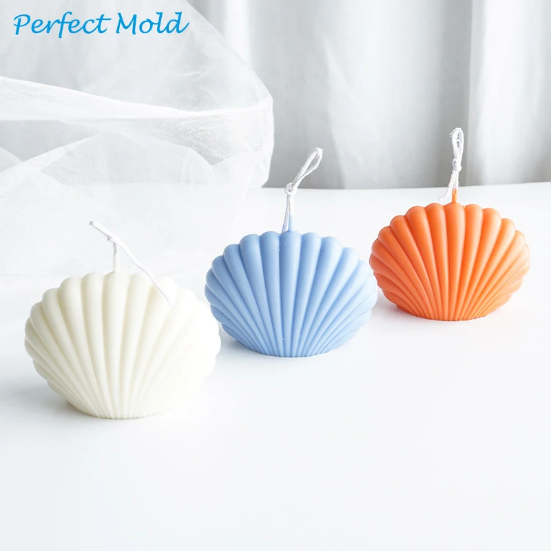 

005 sea shell shape diy polycarbonate candle mould designer candle mold, Picture