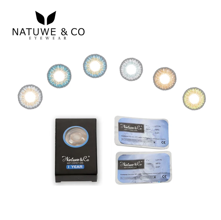 

F Series Factory customize soft color contact solution lens Women Beautiful Hot Sale eye lenses