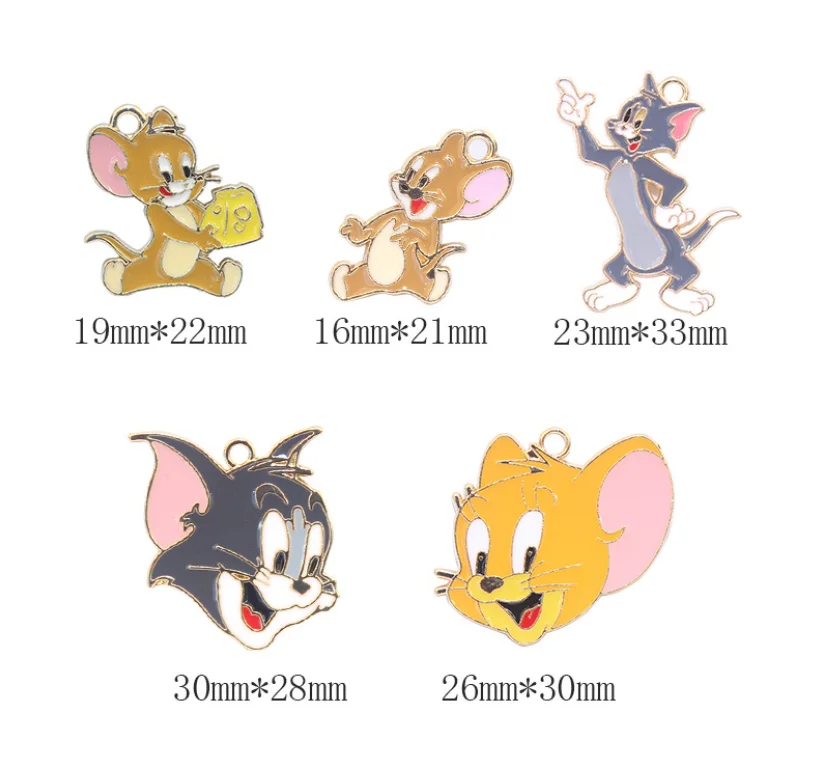 

1pcs free shipping anime Tom and Jerry Keychain cartoon Key Ring 3D Figure Key Chain Charm Key Holder, Colorful