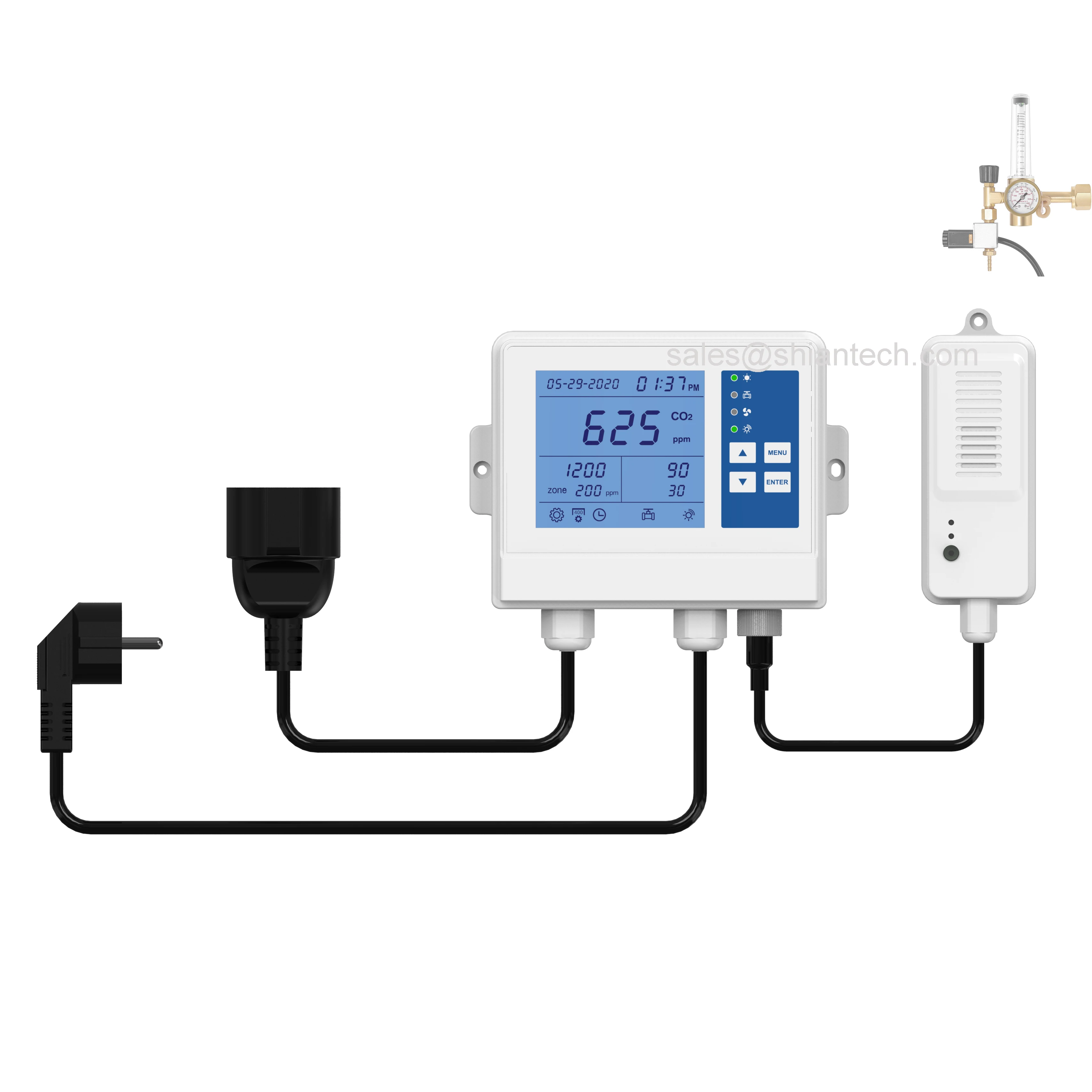 

EU Standard Greenhouse hydroponic grow room co2 controller control co2 dose regulator auto CO2 controller