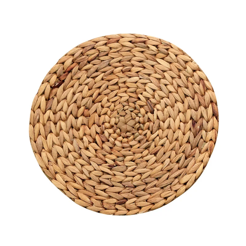 

Wholesale Natural Water Hyacinth Rattan Round Straw Woven Placemats