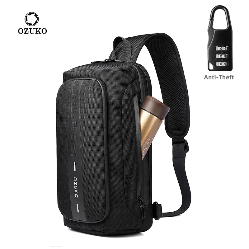 

Ozuko D9315 Designer Single Shoulder Bags 2021 Black Cellphone Mini Crossbody Bag Custom travel messenger bag For Man, Black/grey/blue/camo