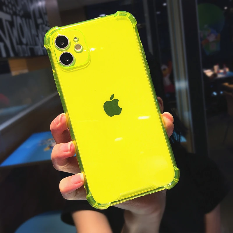 

New Fluorescence Antishock Phone Case Tpu Clear Phone Cases Thin Phone Cases