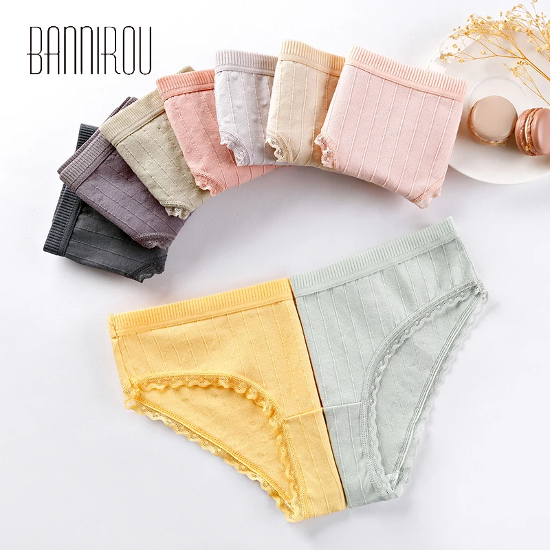 

Soft Underwear Female Panties High Quality Soft Lace Briefs For Woman Underwear M-XXL 6 Colors, Dark grey,purple,grey,yellow,pink, green