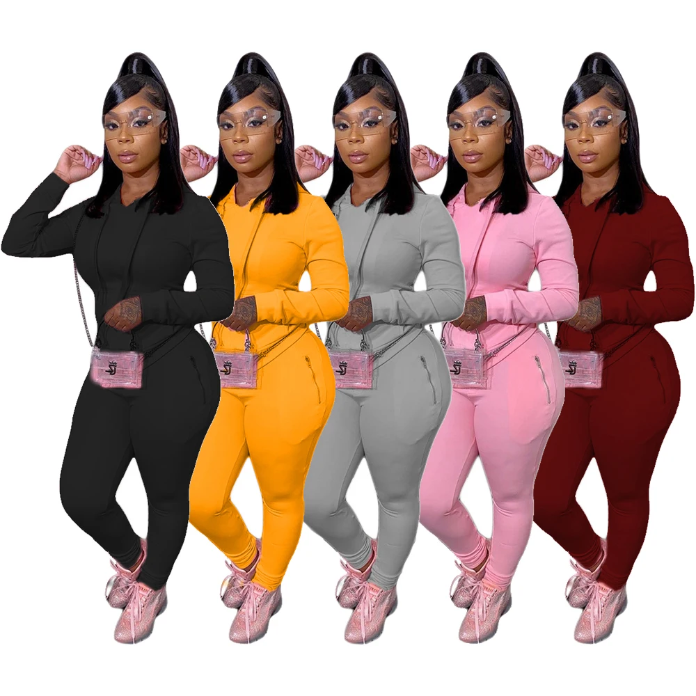 

Hot Style Hoodie Women Tracksuit Set Women Two Pieces Outfit Sets, 5 colors