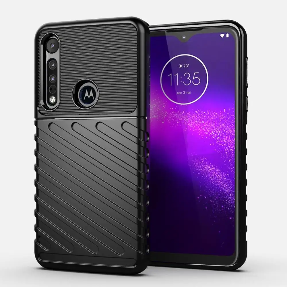 

Shockproof TPU Mobile Back Cover For Moto One Macro phone case, 3colors