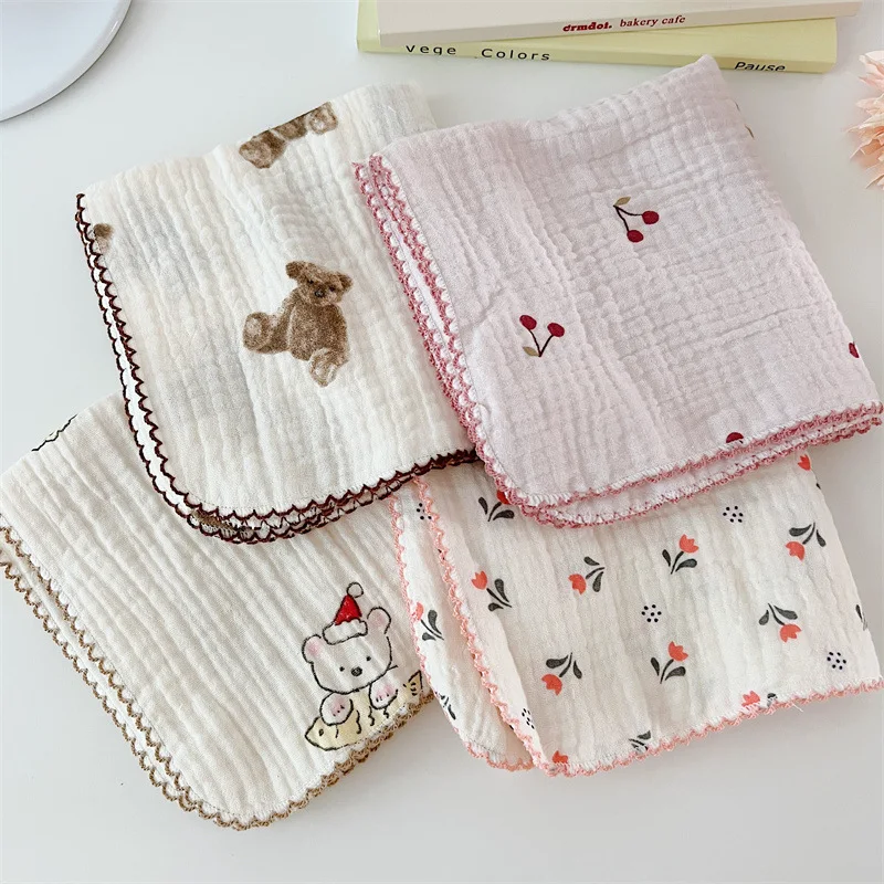

SIPEIEN Baby Washcloths Ultra Soft Absorbent Towel 4pcs Newborn Bath Face Towel Reusable towel for Sensitive Skin Baby as Shower