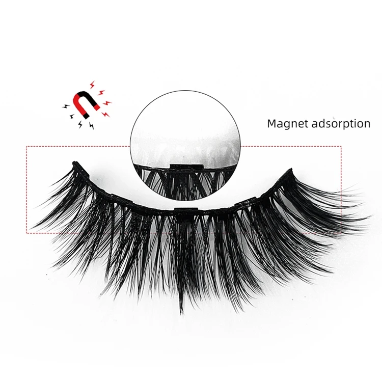 

High Quality Custom Magnetic Lashes Vendors Wholesale 25mm Dramatic False 3d Mink Eyelash Magnetic Eyelashes Set With Eyeliner