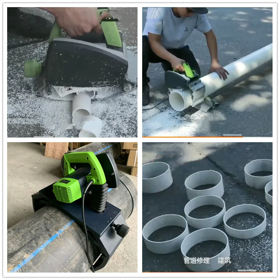 400毫米高密度聚乙烯塑料电动切管机pe管带锯机