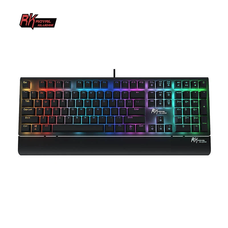 

PD708 smart game wireless midi rgb Royal Kludge RK RKS108 full custom usb wired arabic keyboard pc clavier pcb and mouse slim, White / black
