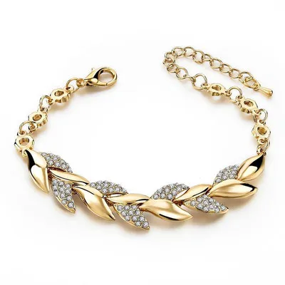 

MSYO New Ins Fashion Bracelet Women Gorgeous Bracelets For Women 18K Gold Leaf Bracelet