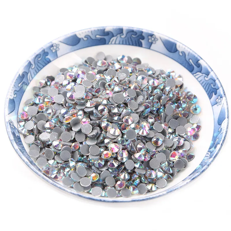 

Factory Wholesale Fordecoration Bulk Glass Crystal Flat Back Non Hotfix Rhinestone