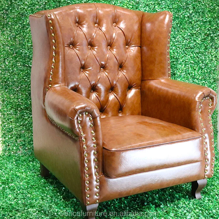 

modern high quality leather sofa chair living room leisure chair, Many colors