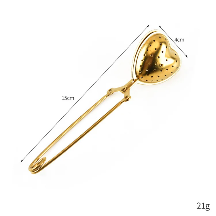 

Newell Gold Plated Golden Stainless Steel Infuser Gold Customized Logo Gold Tea Strainer With Handle