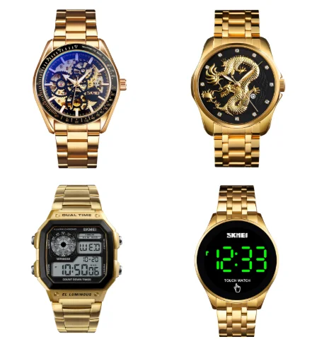 

Skmei 1335 stainless steel reloj hombre men watch digital 5atm waterproof design wrist watches