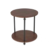 2019 New Design Wooden Round Side End Table With Metal Frame For Home And Office