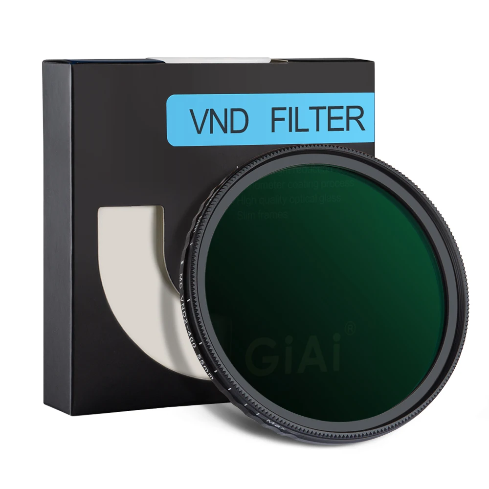 

GiAi ND2-400 49mm 52mm 58mm 62mm 77mm 82mm 67mm Neutral Density Camera Lens Variable ND Filters