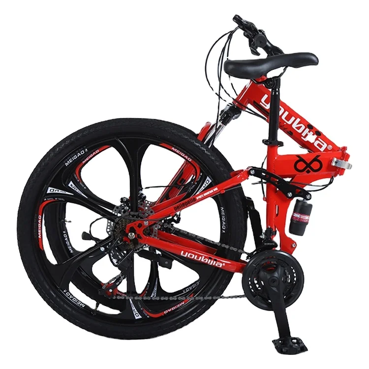 

2021 Factory 26 inch mountain bikefolding /wholesale good quality full suspension mountainbike folding bike, Customerized
