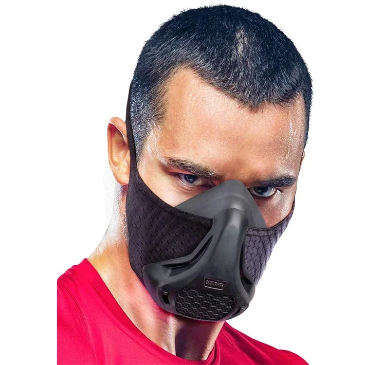 

Sports Mask Fitness breathable mask 24 Levels- High Altitude Simulation For Breathing Resistance Running, Black
