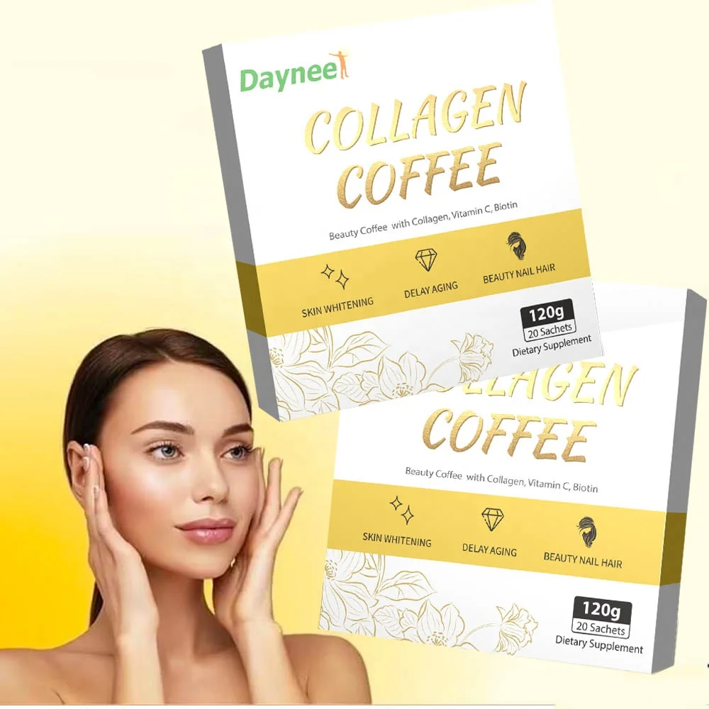 

Collagen coffee Whitening skin China vitamin C To Eat Mix In Face Cream Marine Tea Shake Food Grade Type Protein Collagen Powder