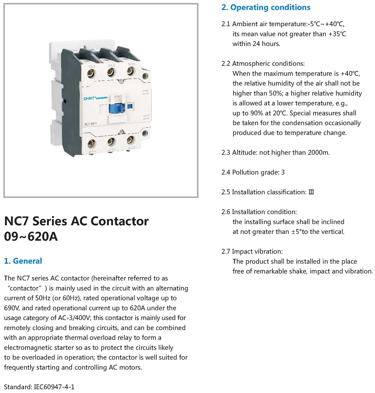 Chint original NC7 Contactor 3P 4P NC7-09 NC7-12 NC7-18 NC7-25 NC7-32 NC7-40 NC7-50 NC7-6511 NC7-8511 CHNT NC7 Contactor