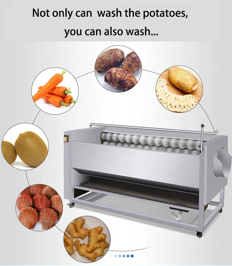 Potato Carrot Vegetable Fruit Brush Roller Spray Washing Machine  #Austria WT/8613824555378