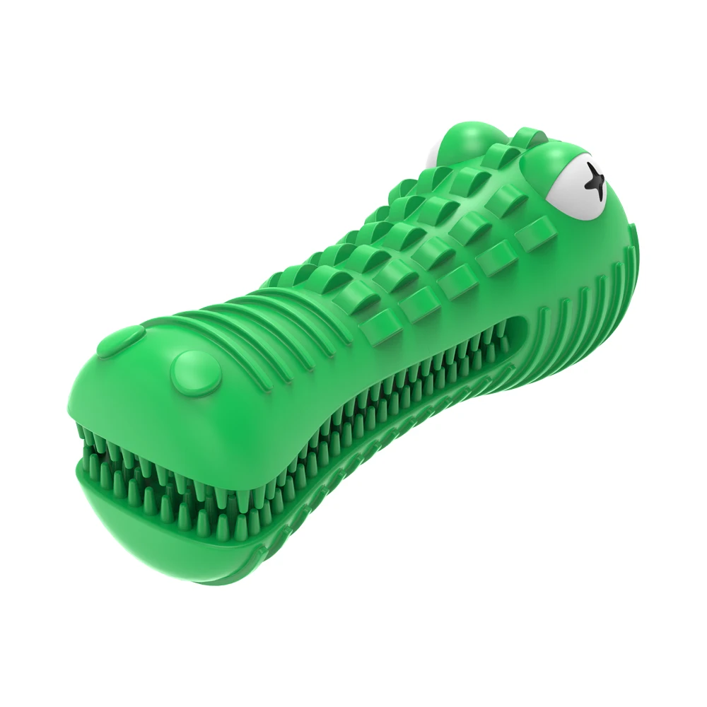 

Pet Supplies Toothbrush New Amazon Squeaky Chew Crocodile Dog Toy Rubber Teeth Cleaning Stick Chew Toy, Picture