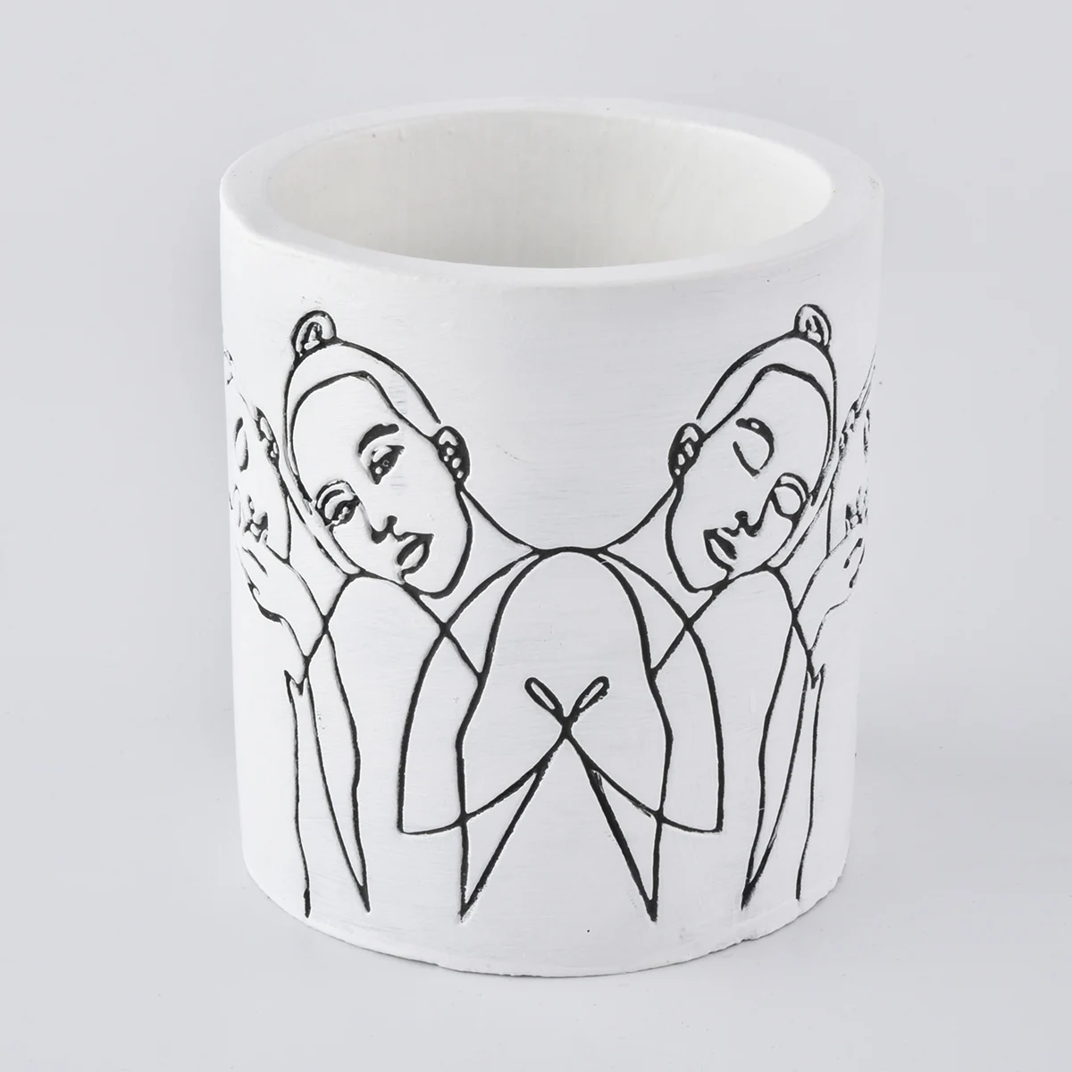 matte white concrete candle jars suppliers