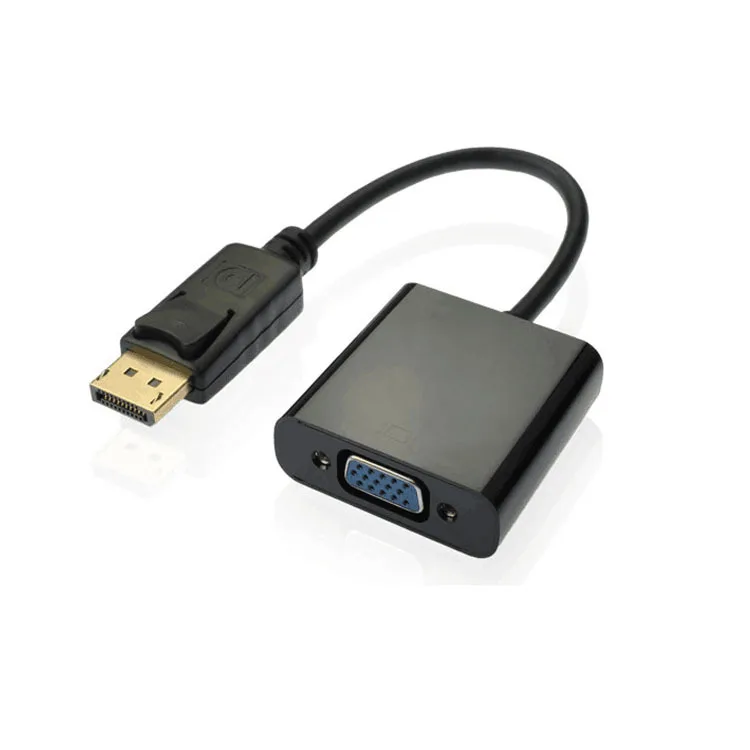 

DP TO VGA adapter Thunderbolt interface notebook graphics card to monitor Display port VGA Female, Black