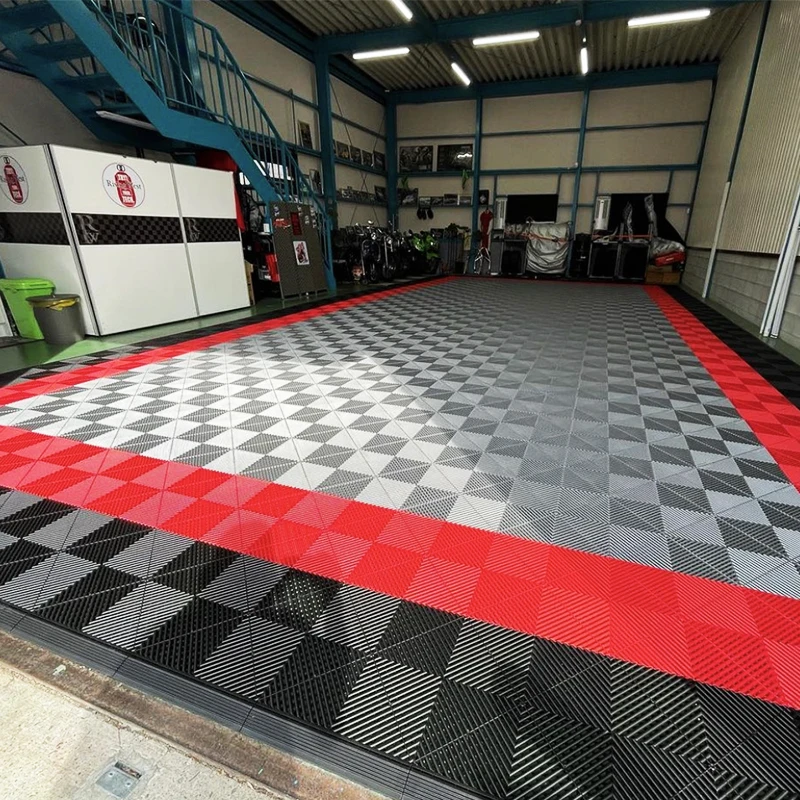 

Top Factory Direct Non Slip Interlocking Pvc Garage Floor Tiles Garage Floor Mat For Carwash Detailing Shop