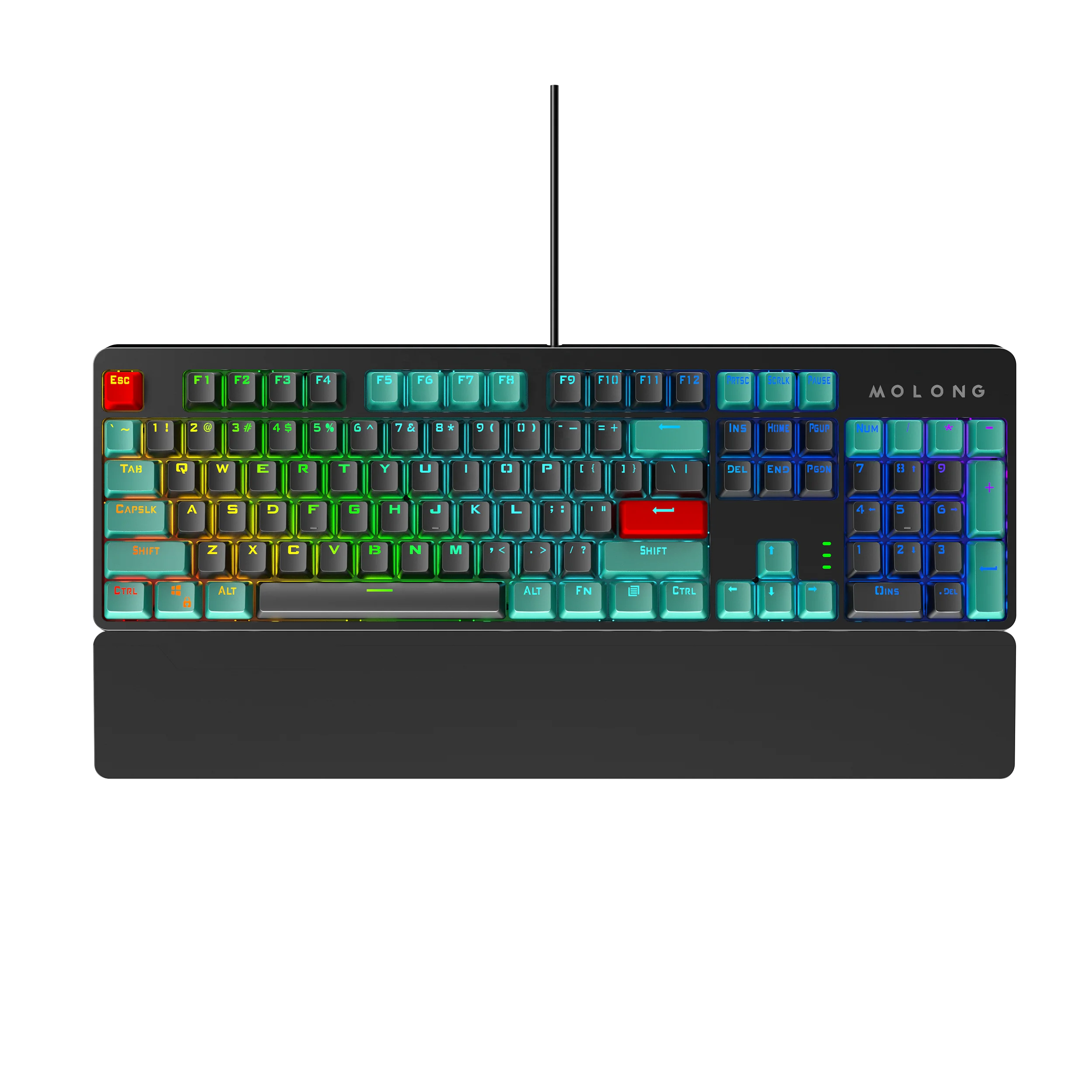 

Customizable gaming Waterproof Wired 104 key LED Backlit Mechanical Keyboard for computer accessories