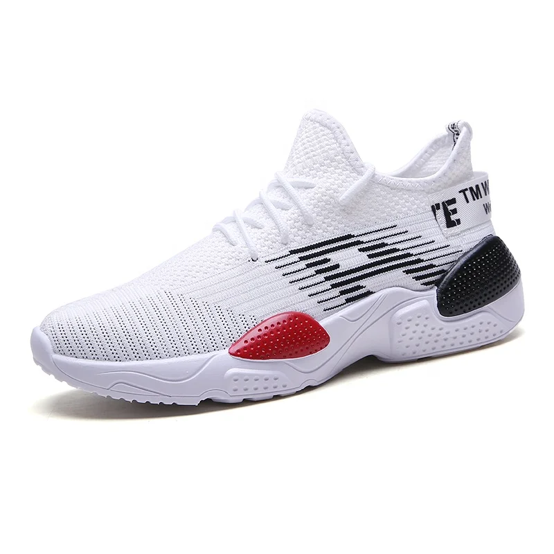 

2021 hot style rub outsole fly weaving uppe casual running white men sport boots good price oem service