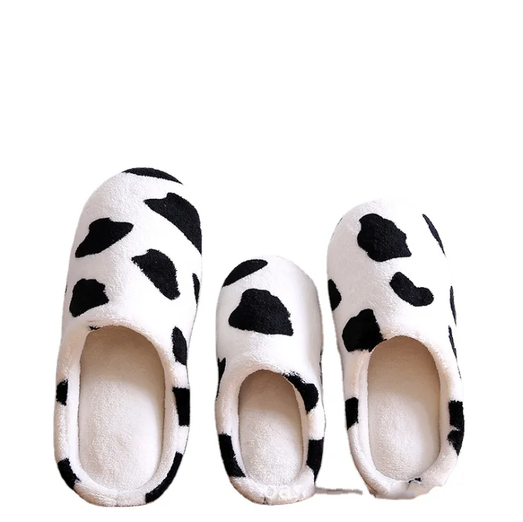 

Cotton-padded slippers non-slip silent lovely cow new indoor cotton-padded slippers soft bottom half pack slippers indoor home, Color