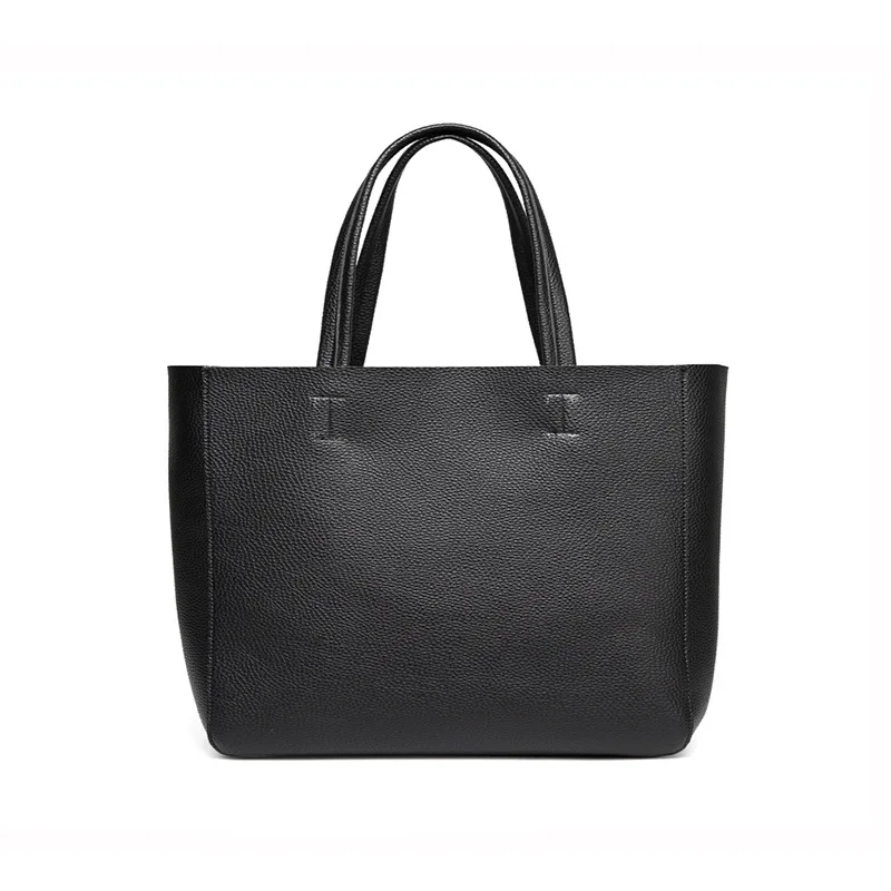 

Black PU big single shoulder waterproof practical elegant woman handbags