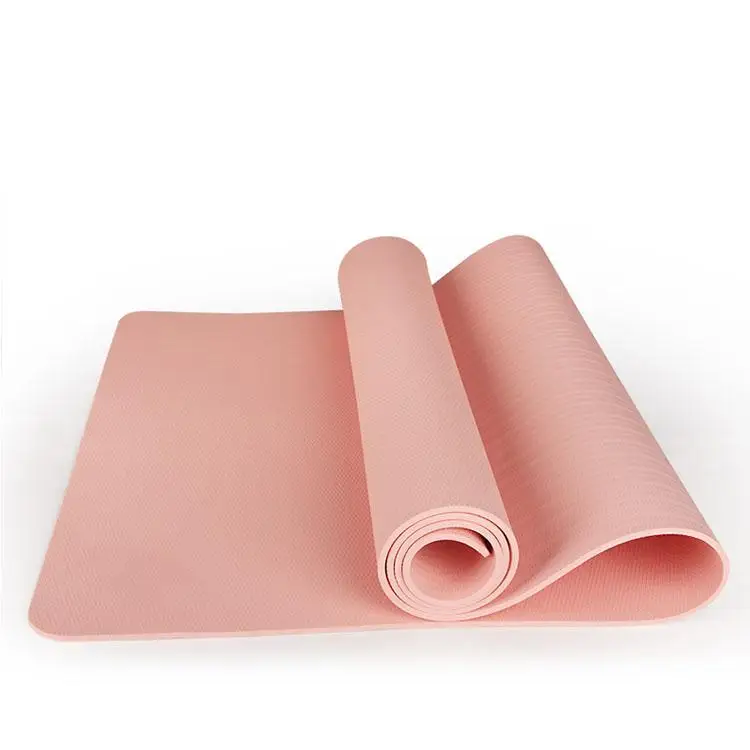 

Factory wholesale price promotion solid color TPE 6MM pilates yoga mat, Customized