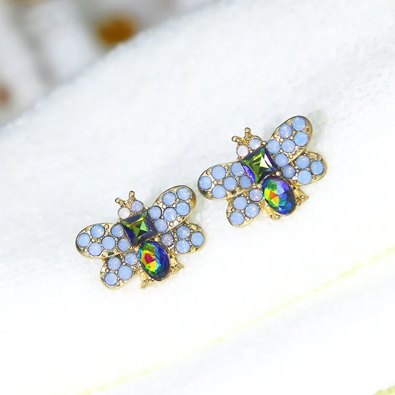 

Jewelry manufacturer custom jewelry 18k gold plated insect earrings fashion jewelry for women, Customized color