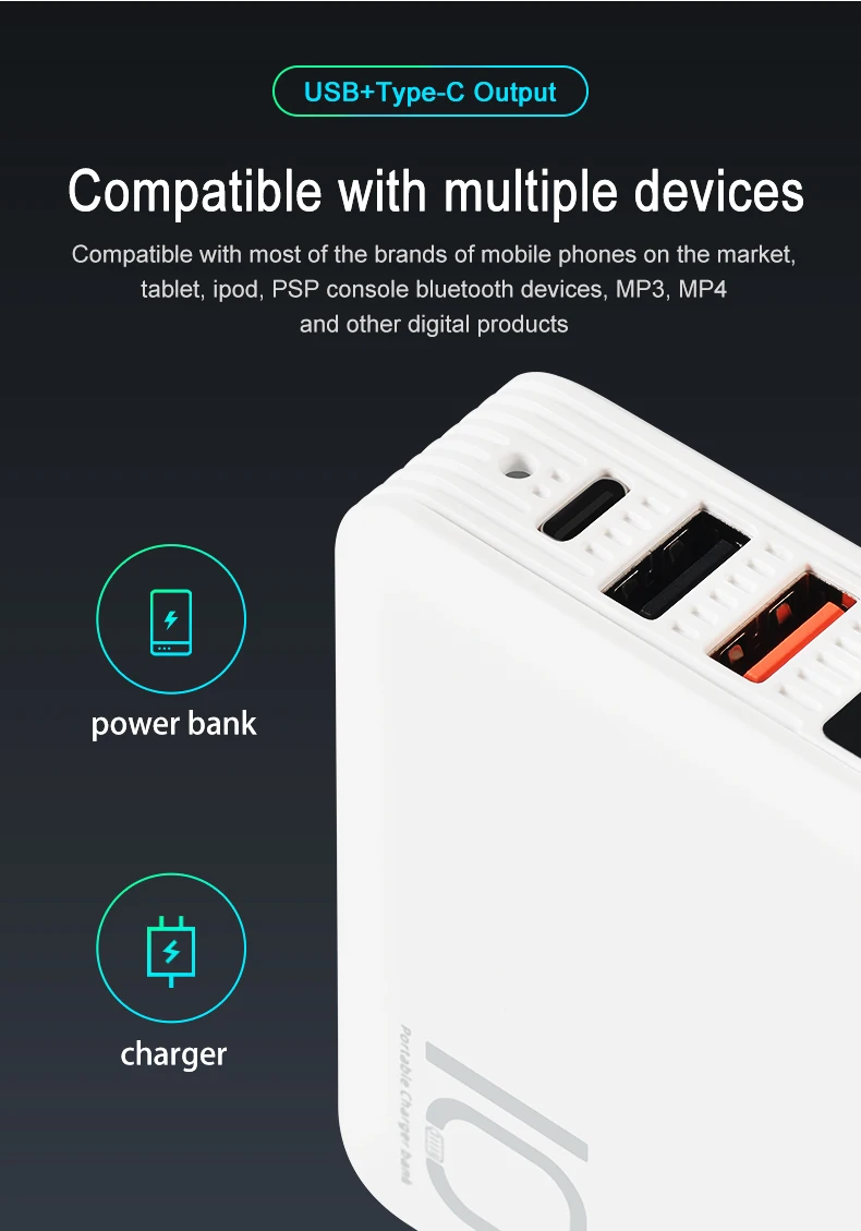 Wholesale Portable Wireless Charger with Battery LED Digital Display - ANKUX.COM