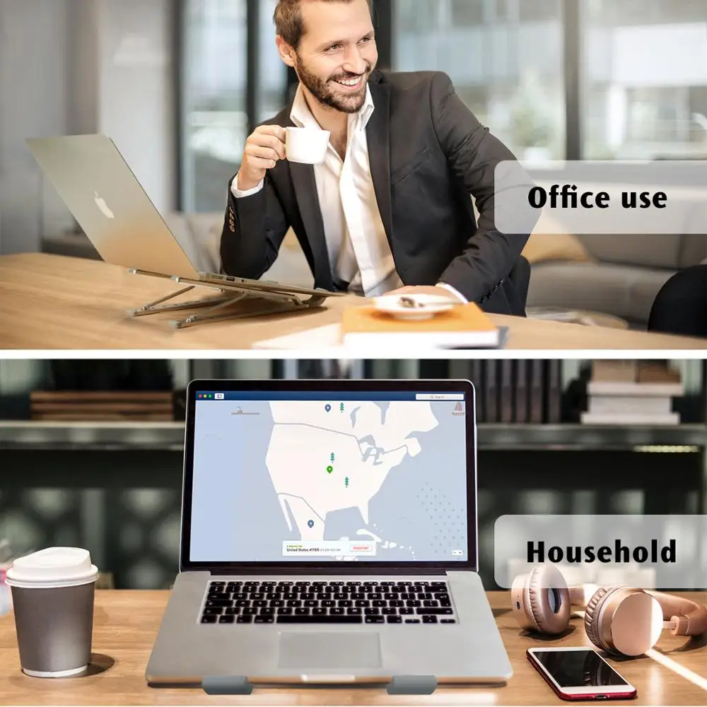 
Universal Aluminium Alloy Holder Stand for Laptop and Tablet PC Stands 