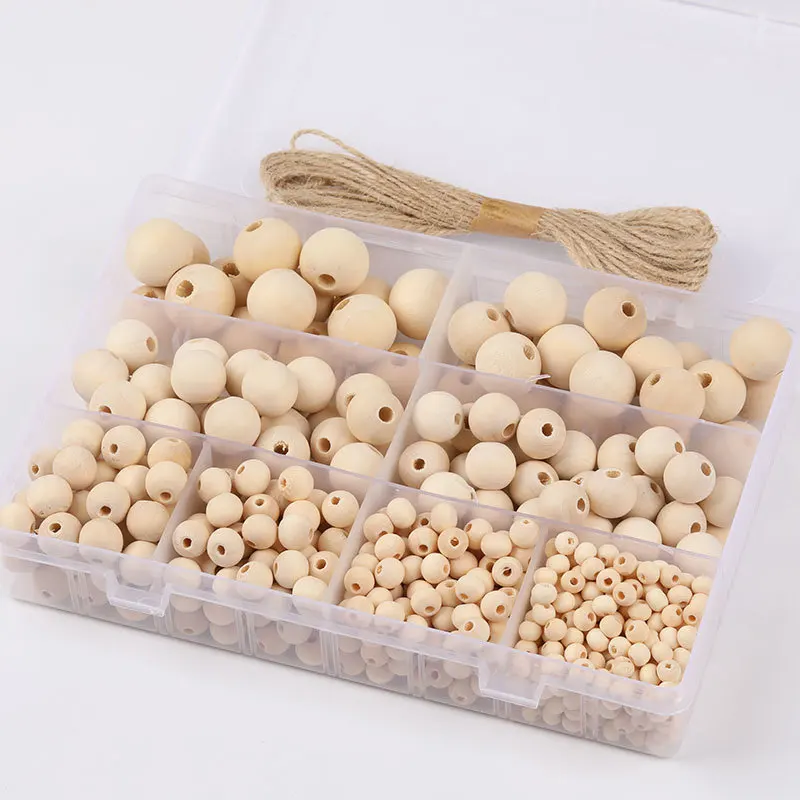 

Professional Factory 16mm Wooden Bead Key Chains Natural Round Wood Beads, Natural color