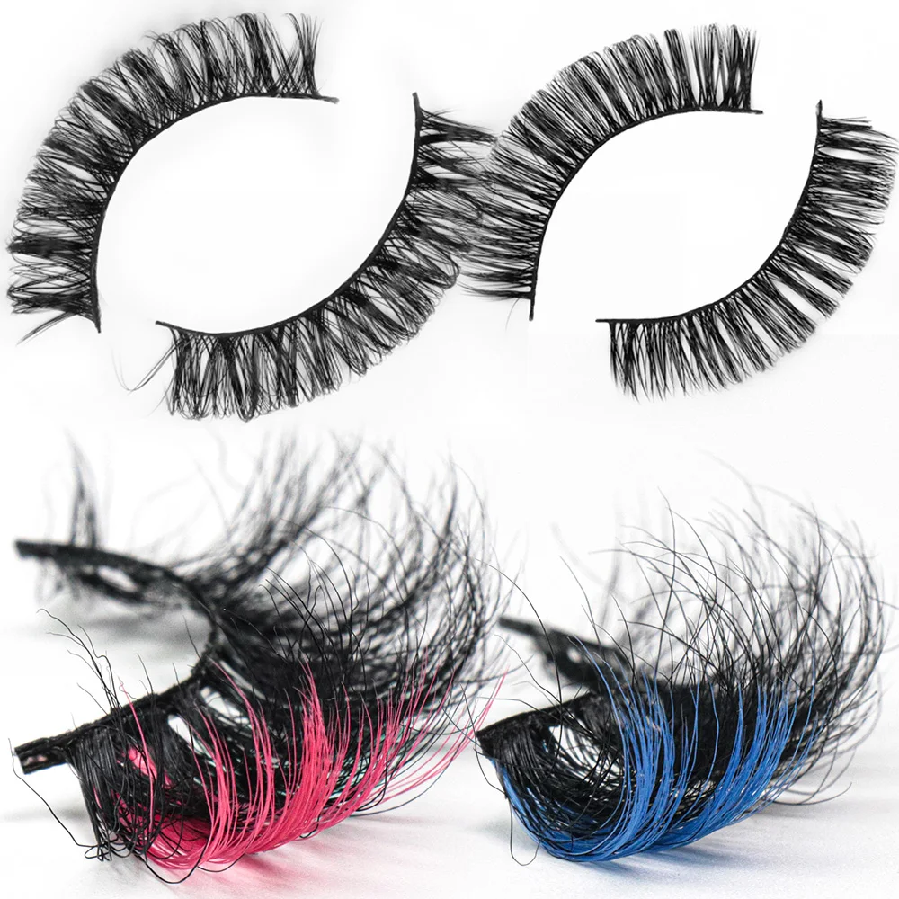 

2022 Newest 25MM 3D Mink Colors Russian strip lashes