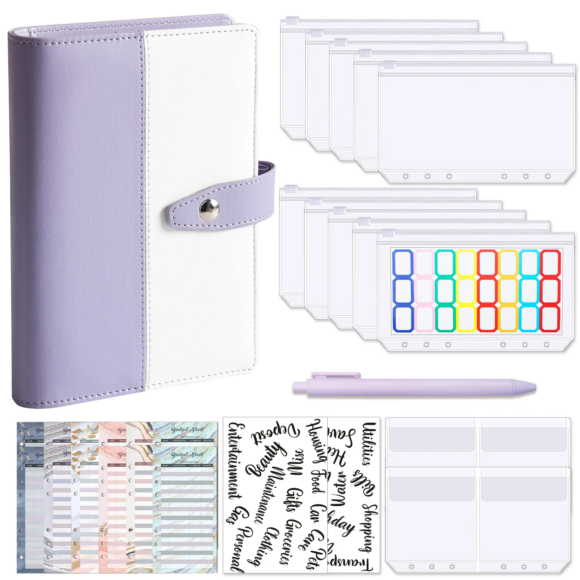 

Cash Envelopes for Budgeting Budget Binder Budget Binder with Cash Envelopes A6 Binder for Money Saving Envelopes Organizer