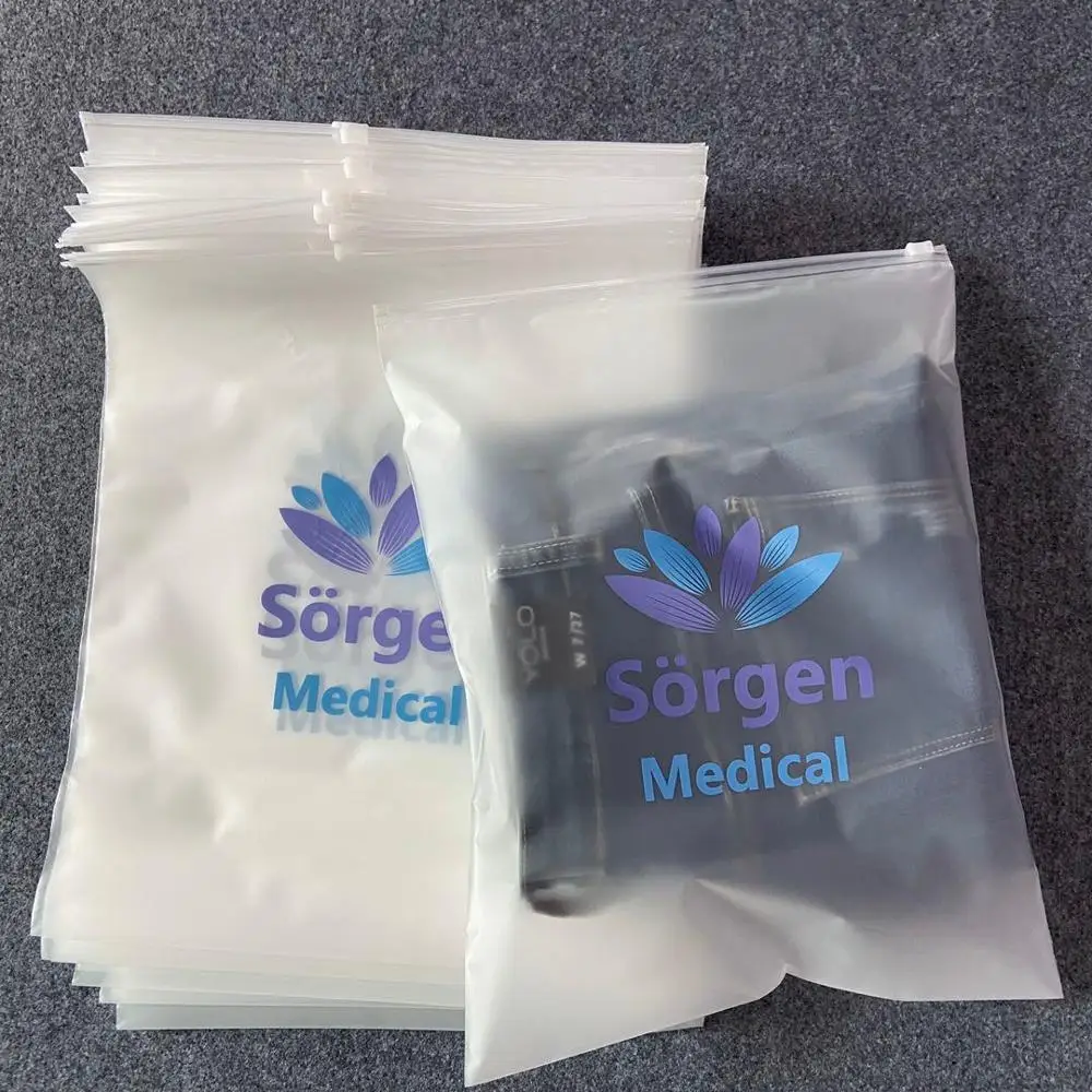 Resealable Custom Self Zip Lock Apparel Packaging Plastic Frosted