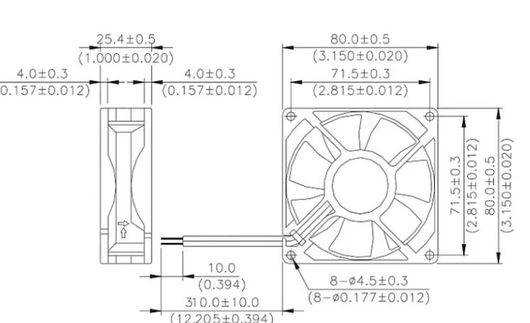 Axial Flow Fan, WKH, 0812LS, 12V, 24V - detail 6